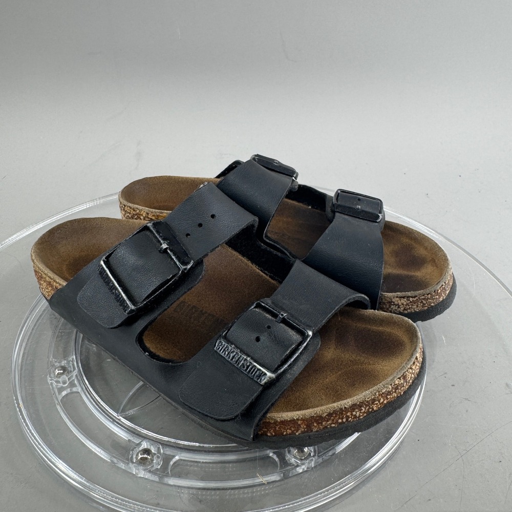 Birkenstock Mens Arizona Birko-Flor Two Strap Slide Sandals Black Size 28 10C